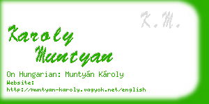 karoly muntyan business card