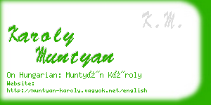 karoly muntyan business card